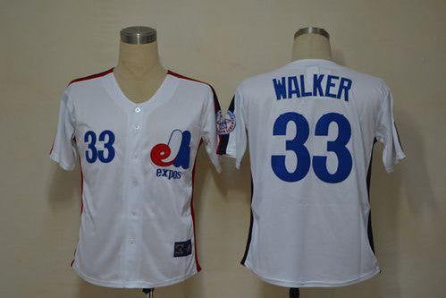 Larry Walker Washington Nationals white Throwback jersey