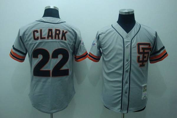 Will Clark San Francisco Giants grey Throwback jersey
