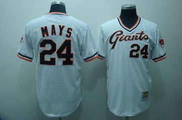 Willie Mays San Francisco Giants white Throwback jersey