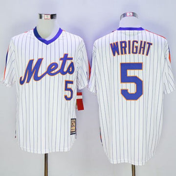 David Wright New York Mets white Throwback jersey