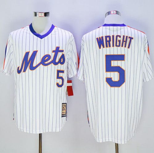 David Wright New York Mets white Throwback jersey