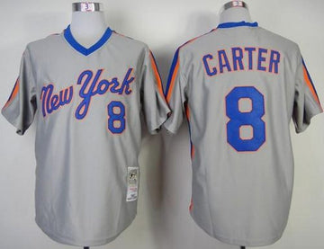 Gary Carter New York Mets grey Throwback jersey