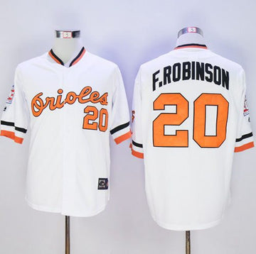 Frank Robinson Baltimore Orioles white jersey