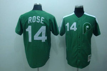 Rose Philadelphia Phillies green Throwback jersey