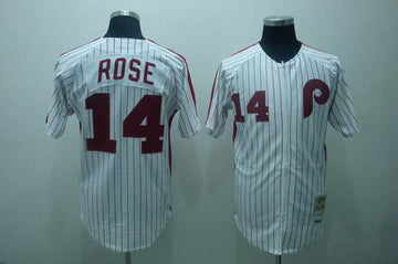 Rose White Philadelphia Phillies red Throwback jersey