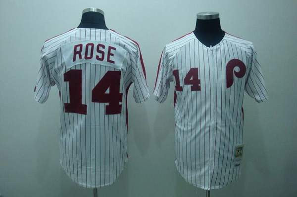 Rose White Philadelphia Phillies red Throwback jersey