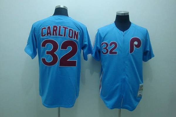 Steve Carlton Philadelphia Phillies blue Throwback jersey