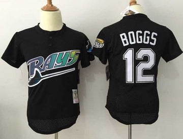 Wade Boggs Tampa Bay Rays black Throwback jersey