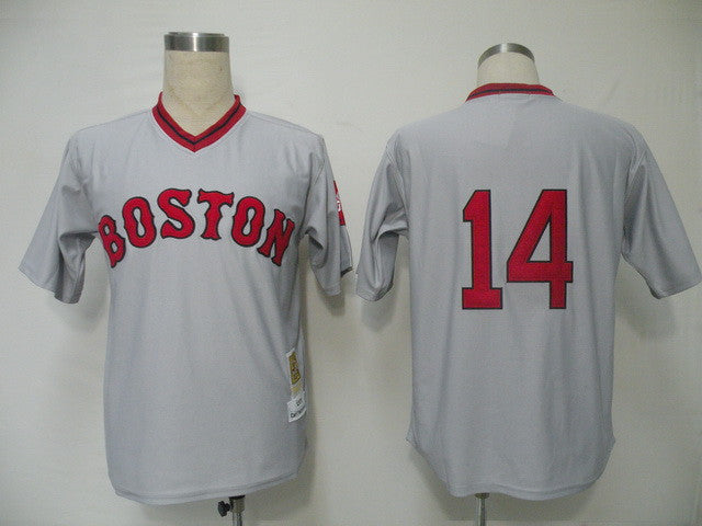 Jim Rice Boston Red Sox grey Throwback jersey