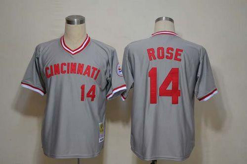 Pete Rose Cincinnati Reds grey Throwback jersey