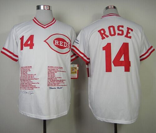 Pete Rose Cincinnati Reds white jersey