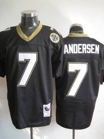 Morten Andersen New Orleans Saints black Throwback jersey