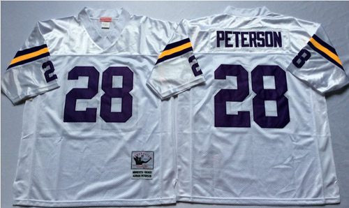 Adrian Peterson Minnesota Vikings white Throwback jersey