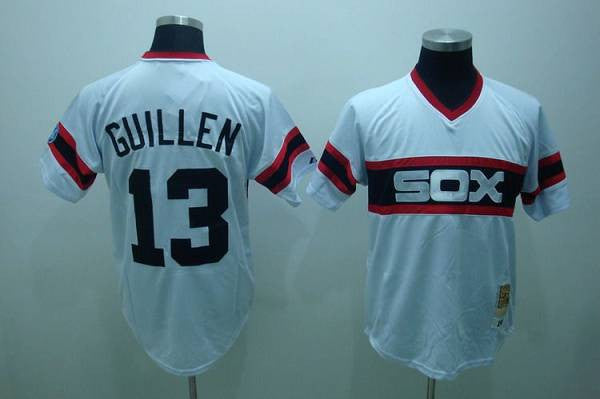 Ozzie Guillen Chicago White Sox white Throwback jersey