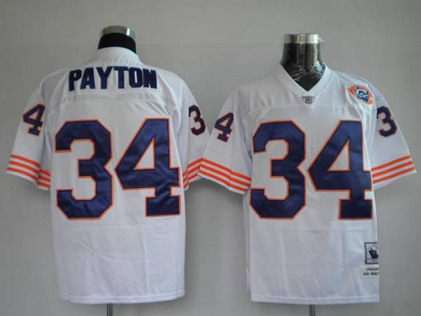 Mitchell Ness Walter Payton Chicago Bears white Throwback jersey