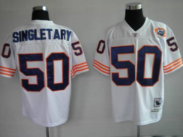 Mitchell Ness Mike Singletary Chicago Bears white Throwback jersey