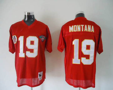 Mitchell Ness Joe Montana Kansas City Chiefs red Throwback jersey