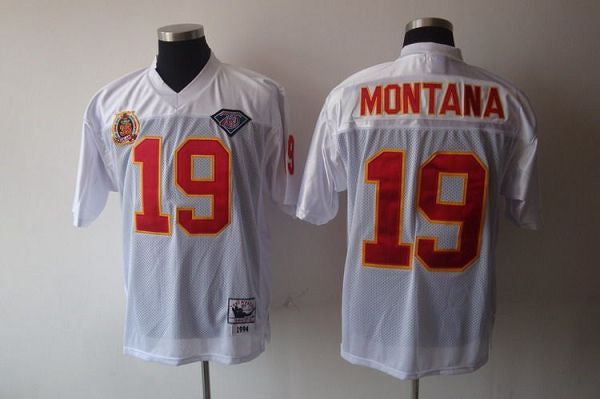 Mitchell Ness Joe Montana Kansas City Chiefs white Throwback jersey