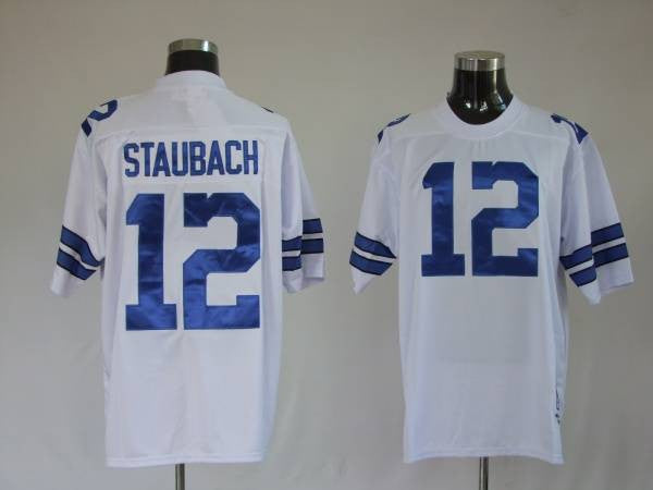 Mitchell Ness Roger Staubach Dallas Cowboys white Throwback jersey