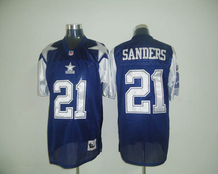 Mitchell Ness Deion Sanders Dallas Cowboys blue Throwback jersey