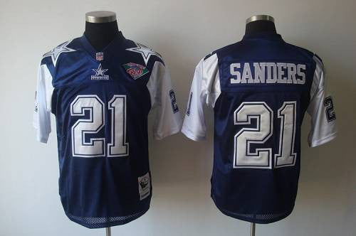 Mitchell Ness Deion Sanders Dallas Cowboys blue Throwback jersey