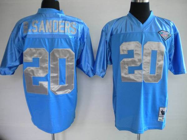 Mitchell Ness Barry Sanders Detroit Lions blue Throwback jersey