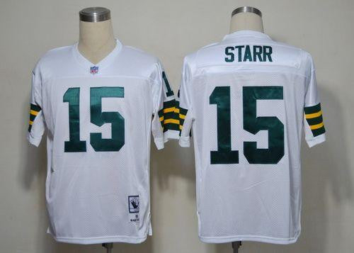 Mitchell Ness Bart Starr Green Bay Packers white Throwback jersey