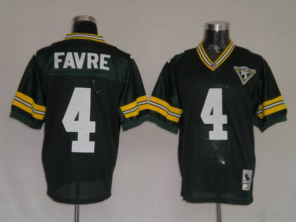 Mitchell Ness Brett Favre Green Bay Packers green Throwback jersey