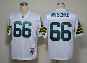 Mitchell Ness Ray Nitschke Green Bay Packers white Throwback jersey