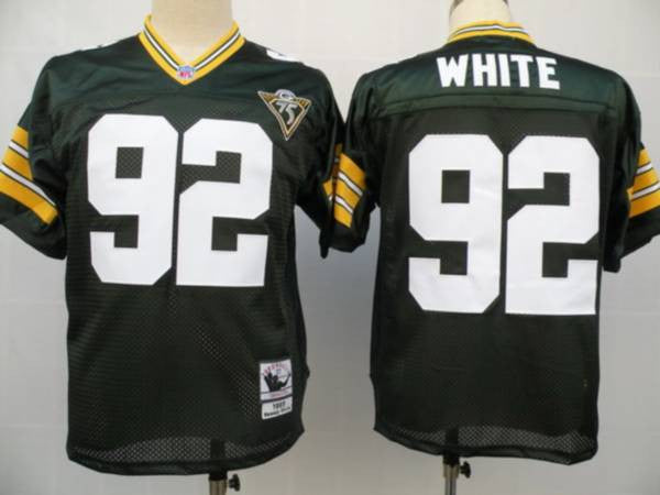 Mitchell Ness Reggie Green Bay Packers white jersey