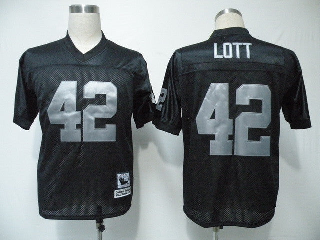 Mitchell Ness Lott Las Vegas Raiders black Throwback jersey