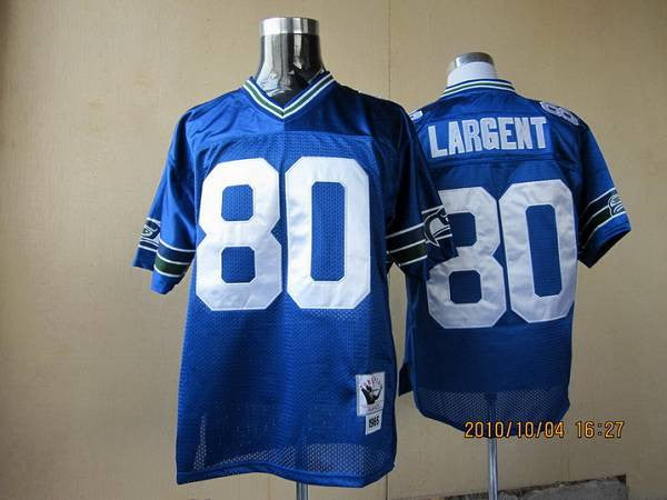 Mitchell Ness Steve Largent Seattle Seahawks blue Throwback jersey