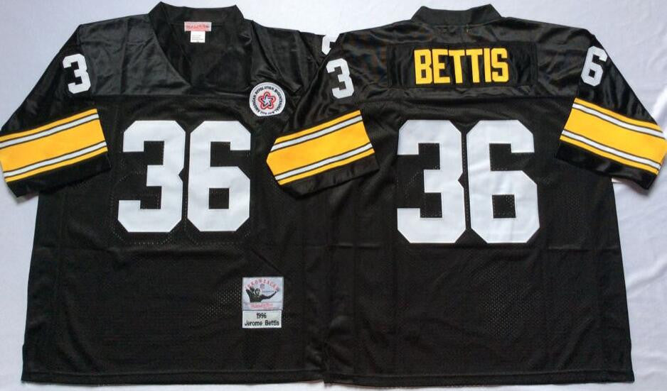 Mitchell Ness Jerome Bettis Pittsburgh Steelers black Throwback jersey