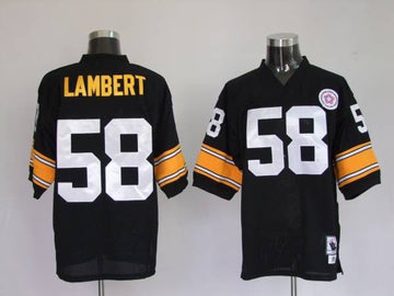 Mitchell Ness Jack Lambert Pittsburgh Steelers black Throwback jersey