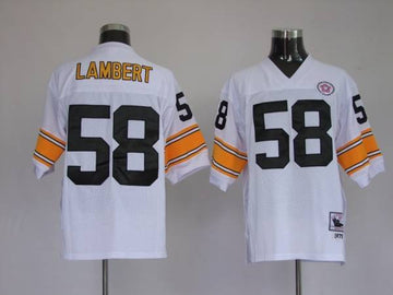 Mitchell Ness Jack Lambert Pittsburgh Steelers white Throwback jersey