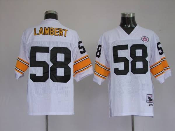 Mitchell Ness Jack Lambert Pittsburgh Steelers white Throwback jersey