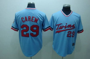 Mitchelland Ness Rod Carew Minnesota Twins blue Throwback jersey