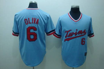 Mitchelland Ness Tony Oliva Minnesota Twins blue Throwback jersey