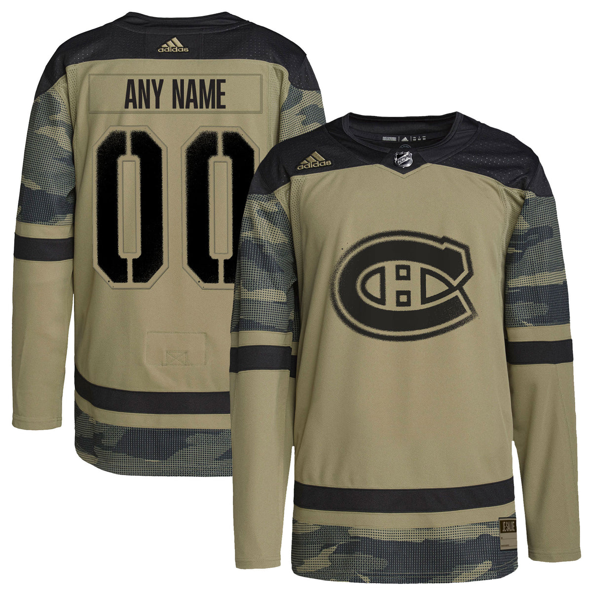 Custom Montreal Canadiens camo Camo jersey