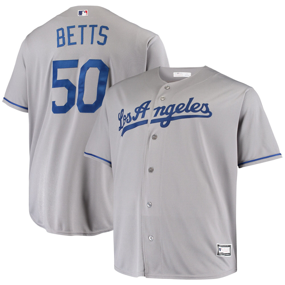 Mookie Betts Los Angeles Dodgers gray jersey