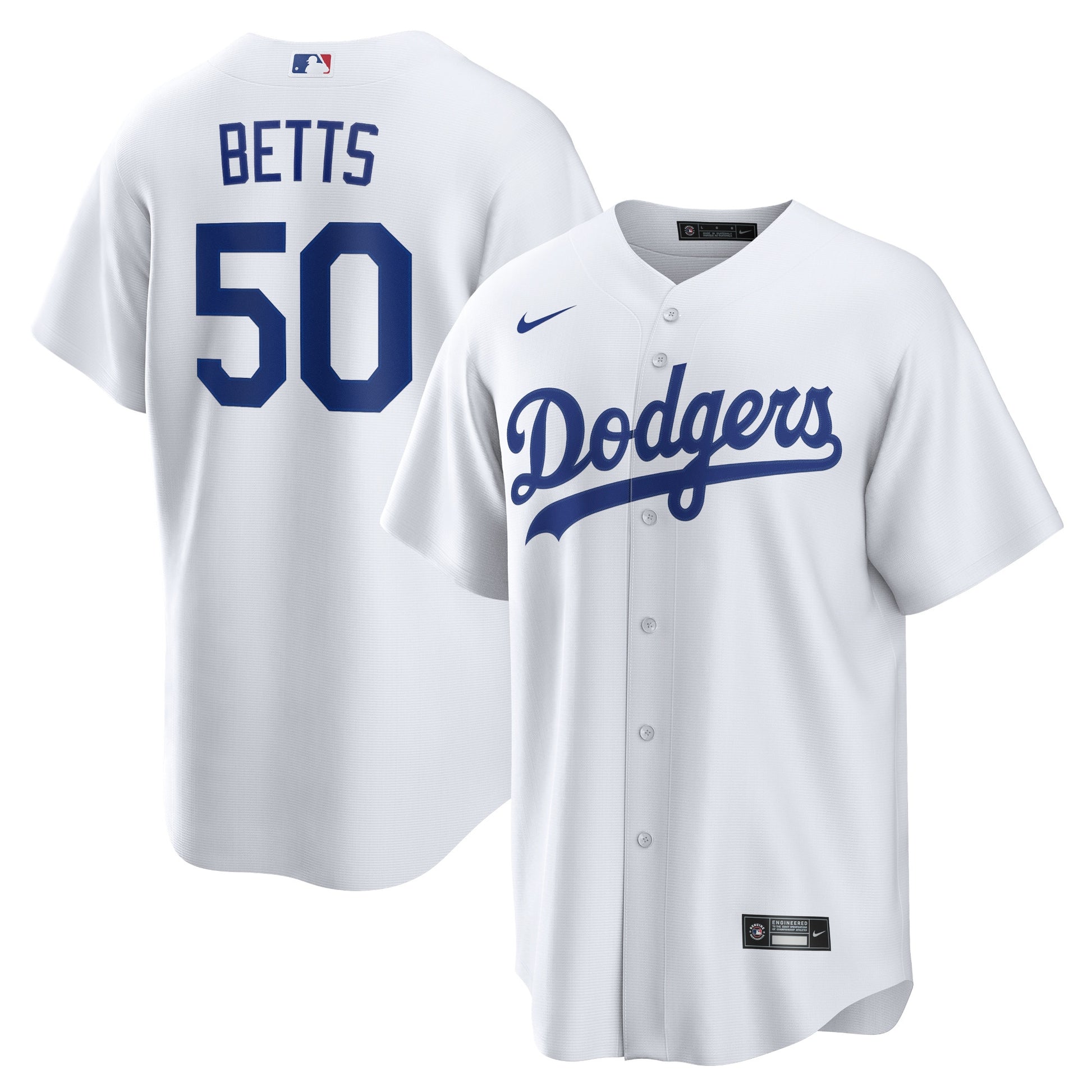 Mookie Betts Los Angeles Dodgers white Home jersey