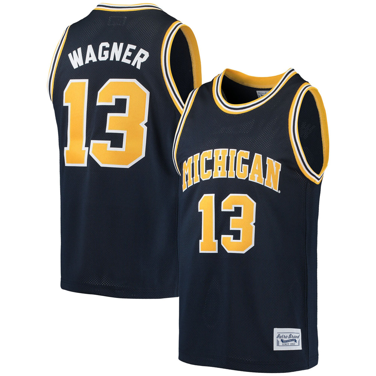 Moritz Wagner Original Michigan Wolverines navy Retro jersey