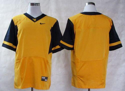 Custom West Virginia Mountaineers gold jersey