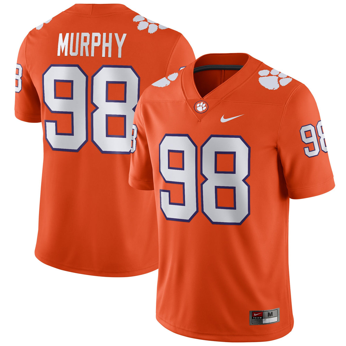 Myles Murphy Clemson Tigers orange jersey