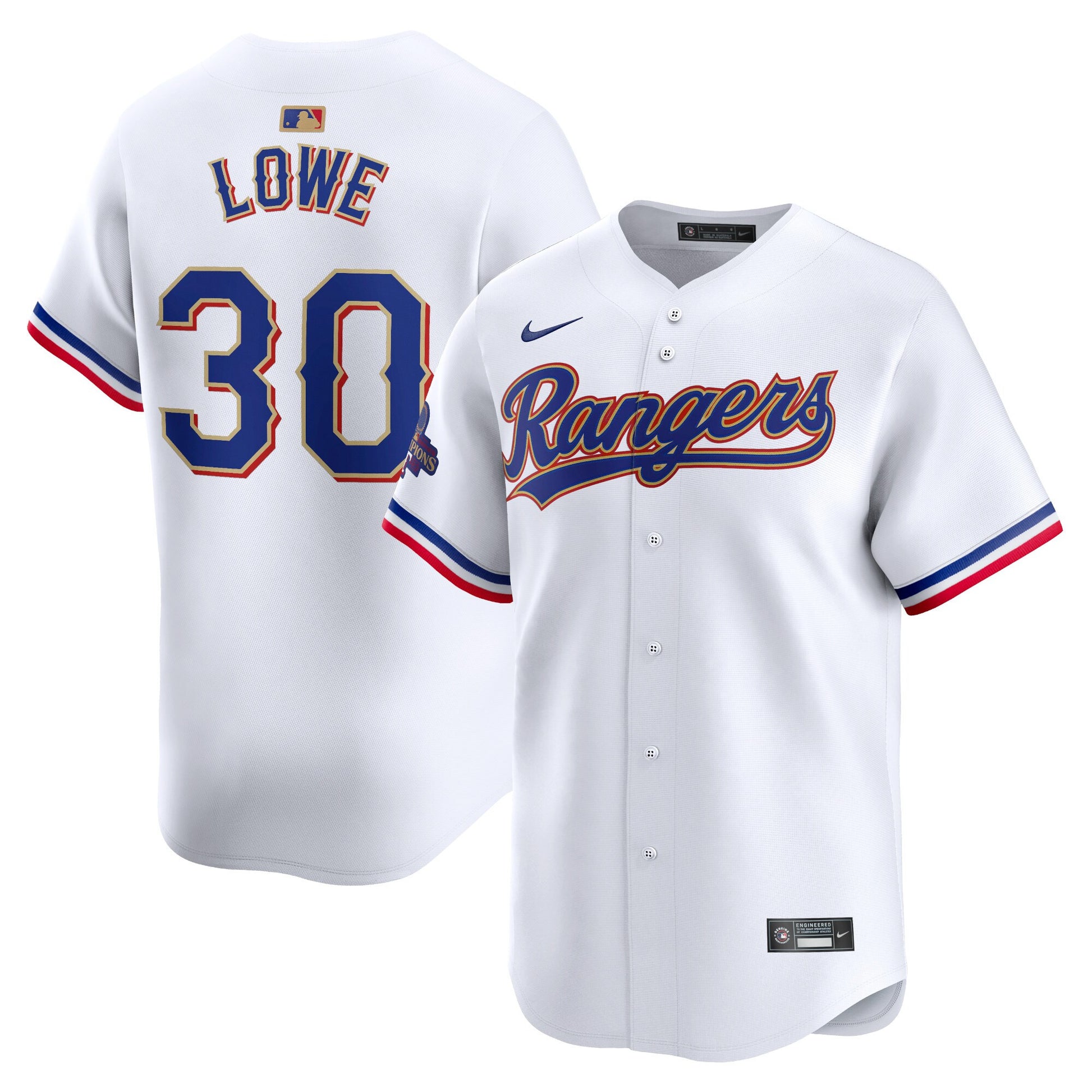 Nathaniel Lowe Texas Rangers gold Limited jersey
