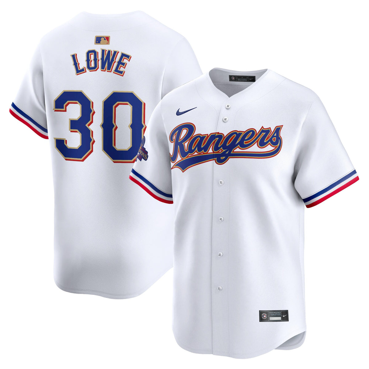 Nathaniel Lowe Texas Rangers gold Limited jersey