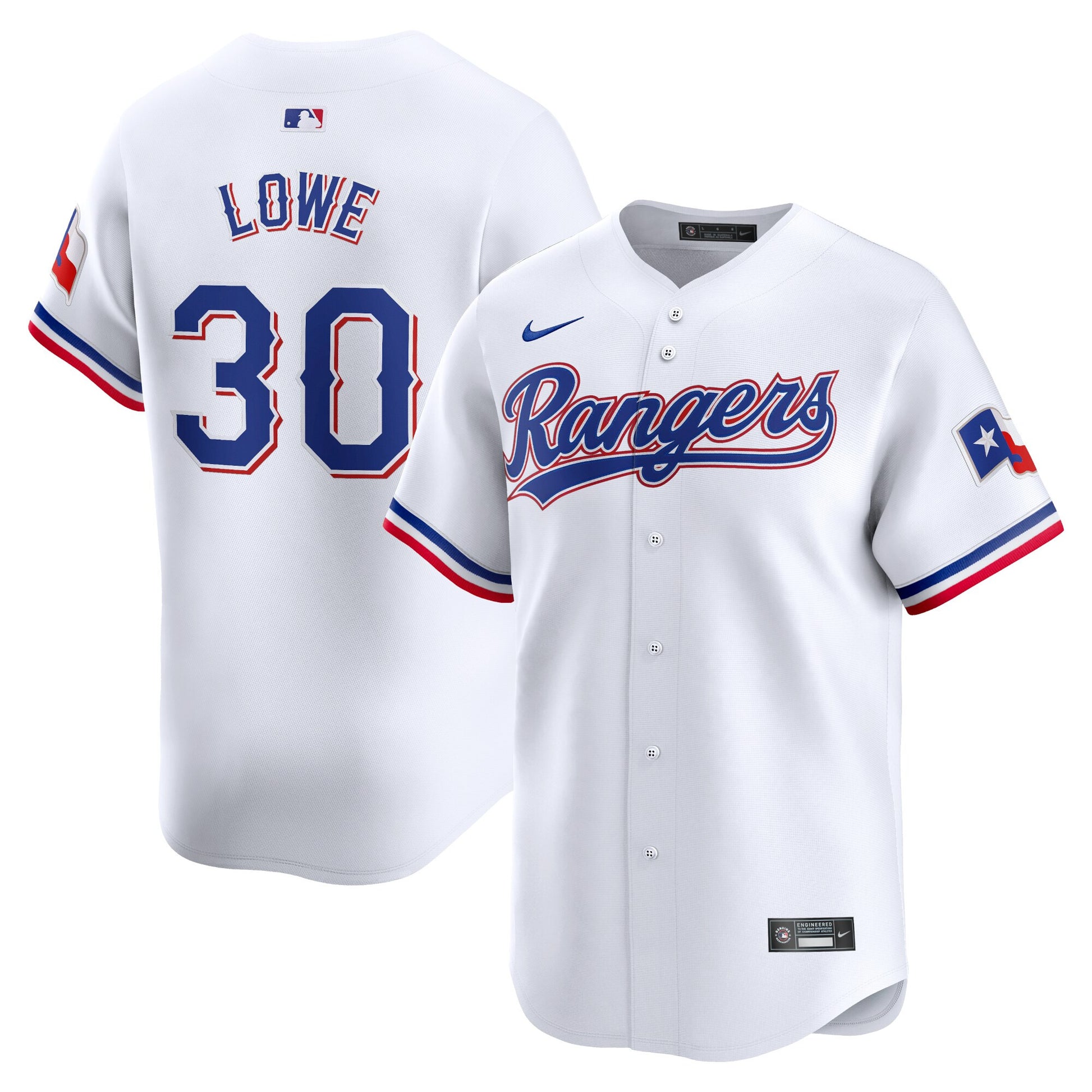 Nathaniel Lowe Texas Rangers white Limited jersey