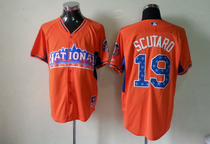 Scutaro National League All-Star orange jersey