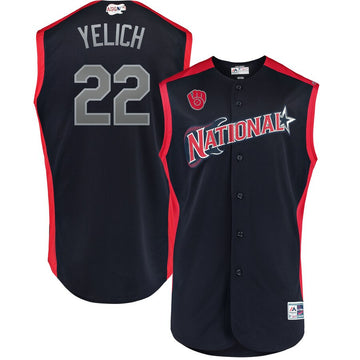 Christian Yelich National League All-Star navy All-Star jersey