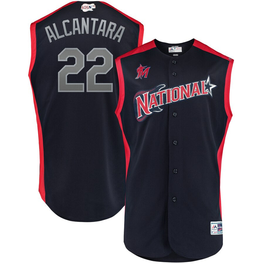 Sandy Alcantara National League All-Star navy All-Star jersey